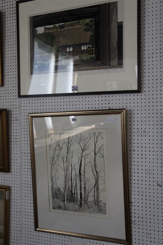 Two Japanese prints by Okamot and Takehiko Horinaga